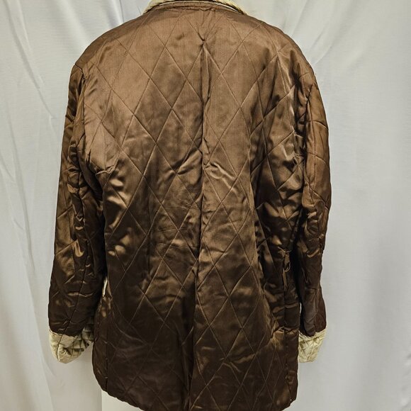 Vintage Brown Silk Japanese Quilted Jacket - Picture 3 of 5